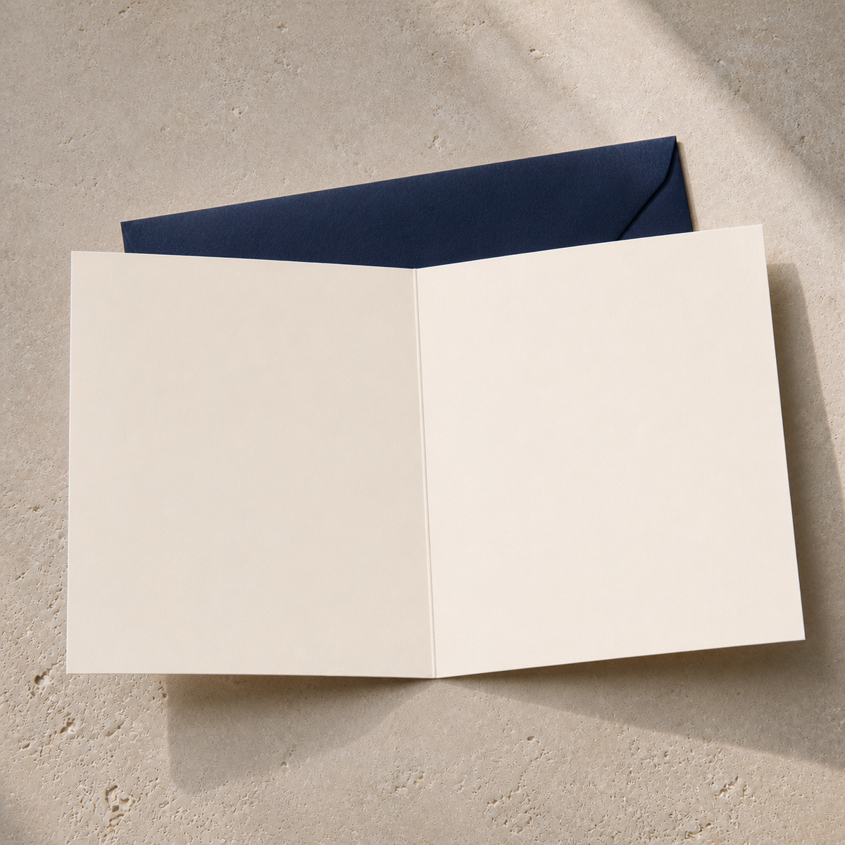Open Better Together card showing a completely blank interior